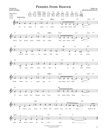 Pennies From Heaven (from The Daily Ukulele) (arr. Liz and Jim Beloff)