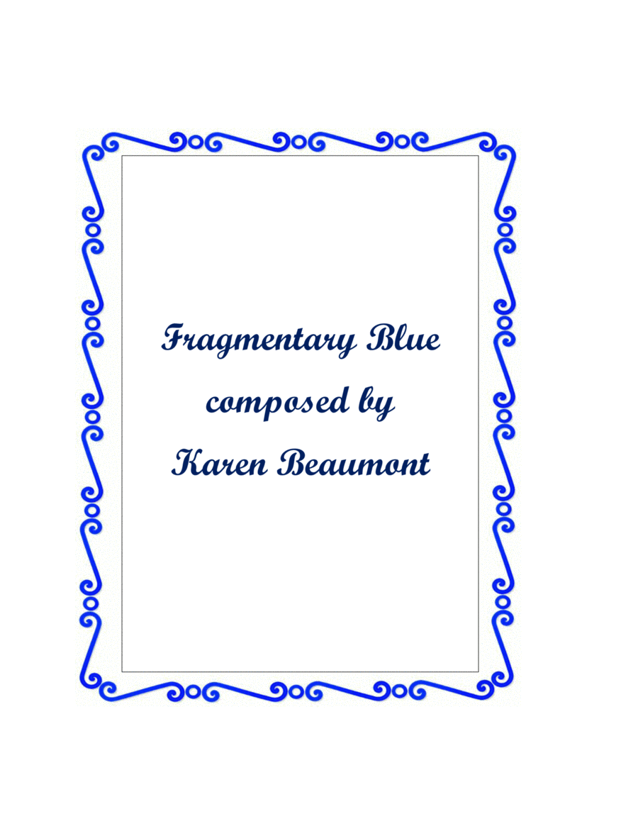 Fragmentary Blue Organ Solo scores gallery preview page 1