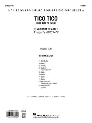 Book cover for Tico Tico (Tico Tico No Fubá) (arr. James Kazik) - Conductor Score (Full Score)