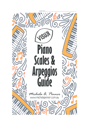 Book cover for Visual Piano Scales and Arpeggios Guide Book (complete edition)