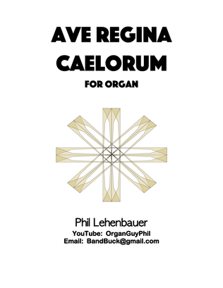 Book cover for Ave Regina Caelorum, organ work by Phil Lehenbauer