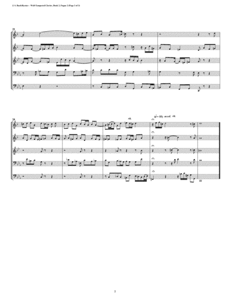 Fugue 02 from Well-Tempered Clavier, Book 2 (Conical Brass Quintet) image number null