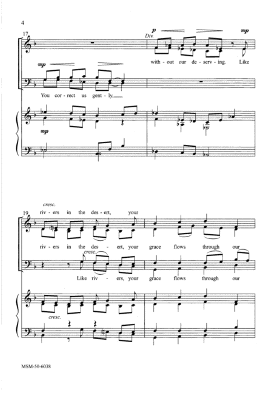 Like Rivers in the Desert 4-Part scores gallery preview page 5