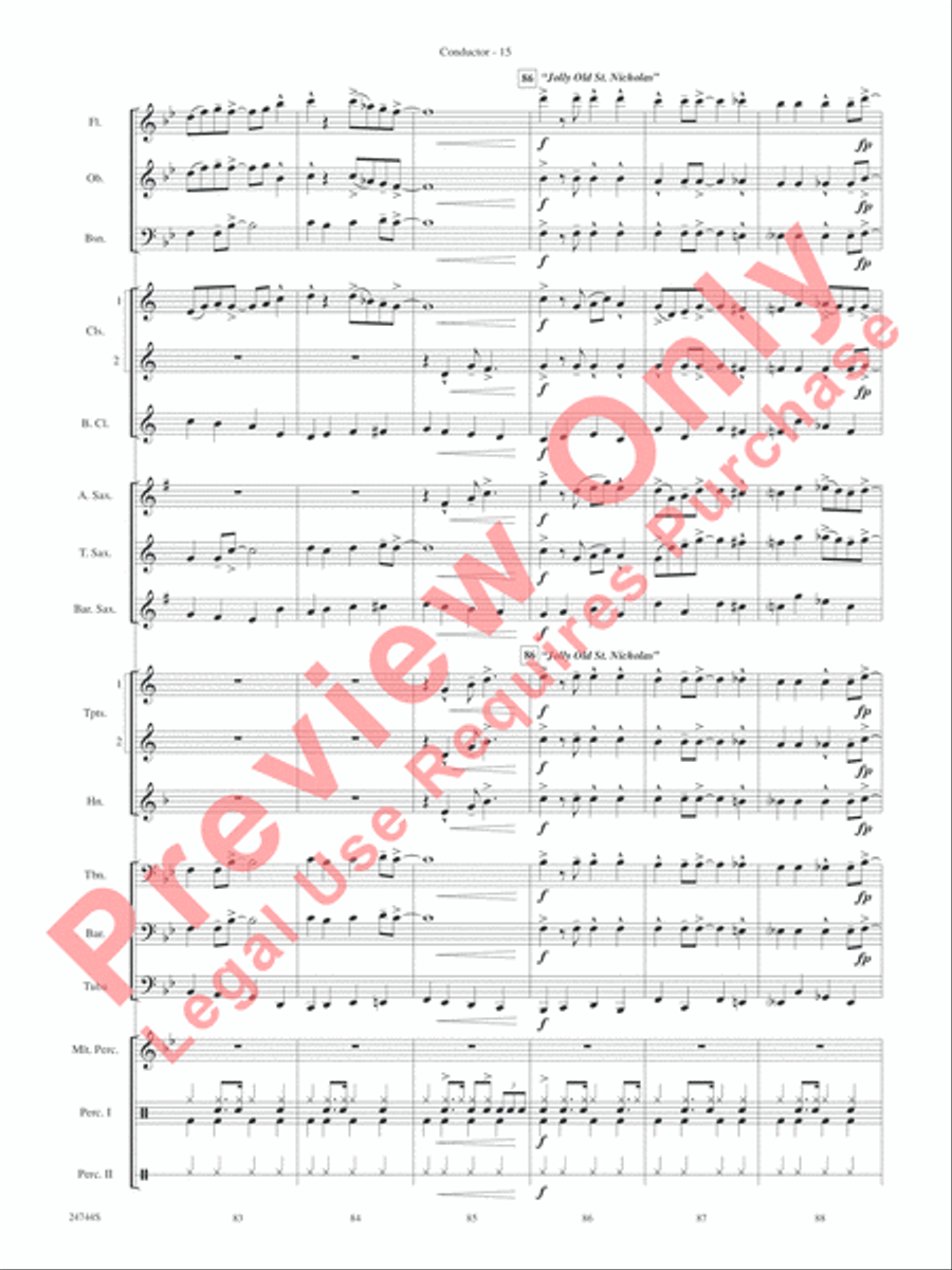 Down Home Christmas Concert Band scores gallery preview page 17