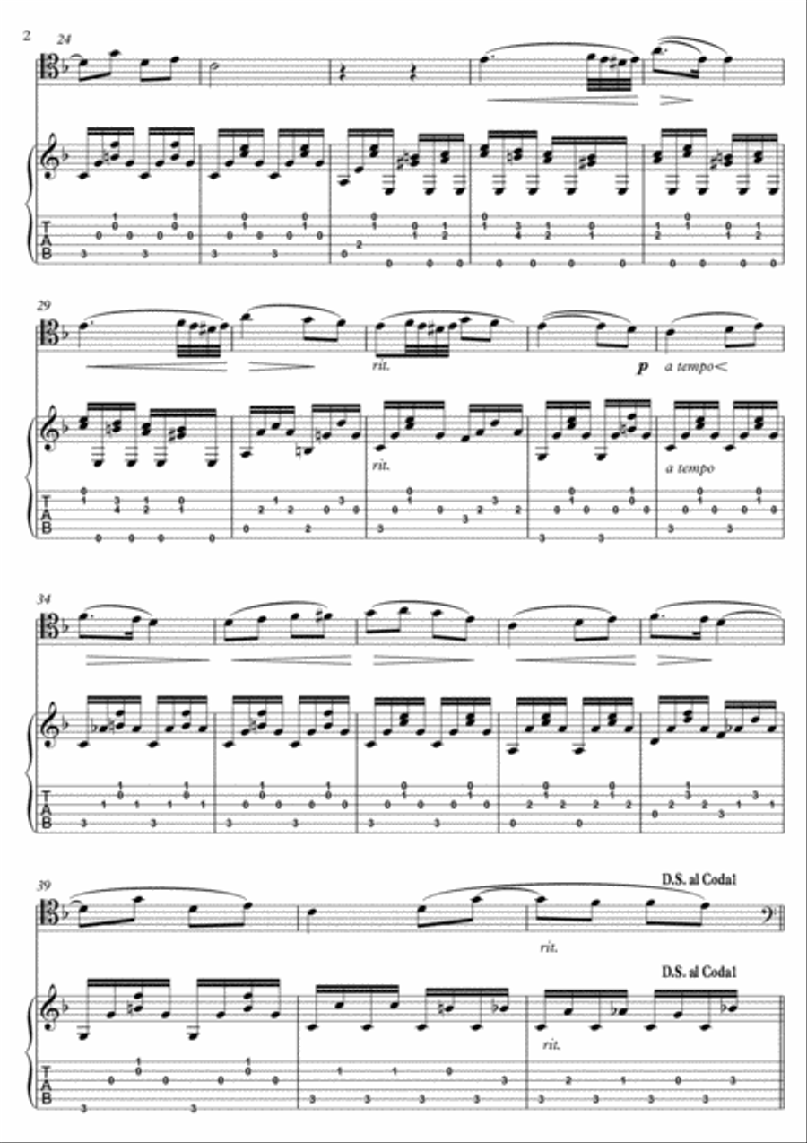 Cello and Guitar duet ΙΙ by Bergmiller String Duet scores gallery preview page 2