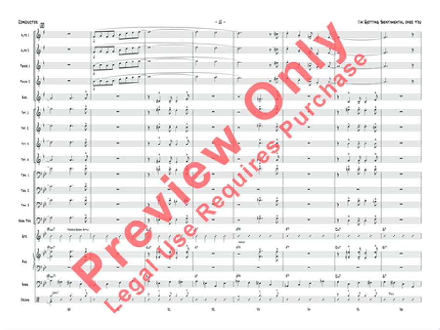 I'm Getting Sentimental Over You Jazz Ensemble scores gallery preview page 15