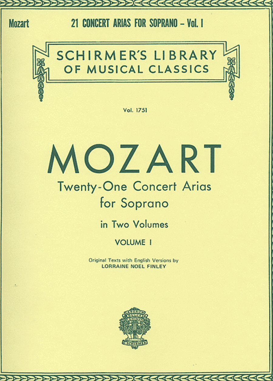 21 Concert Arias for Soprano – Volume I Piano, Vocal scores gallery preview page 1