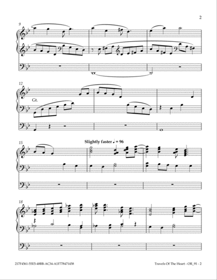Travels Of The Heart Organ Solo scores gallery preview page 3
