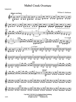 Mabel Creek Overture: 2nd Violin