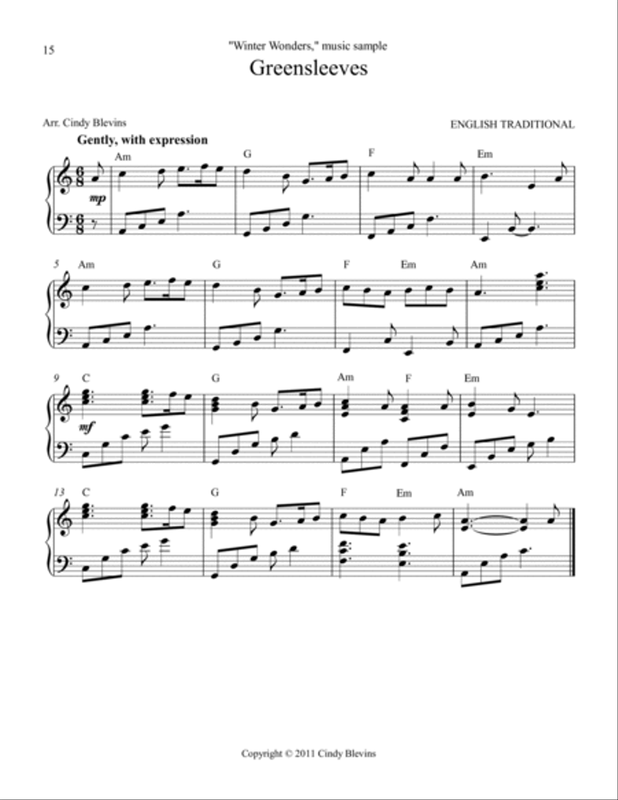 Winter Wonders, 25 seasonal arrangements for Lever or Pedal Harp Pedal Harp scores gallery preview page 3