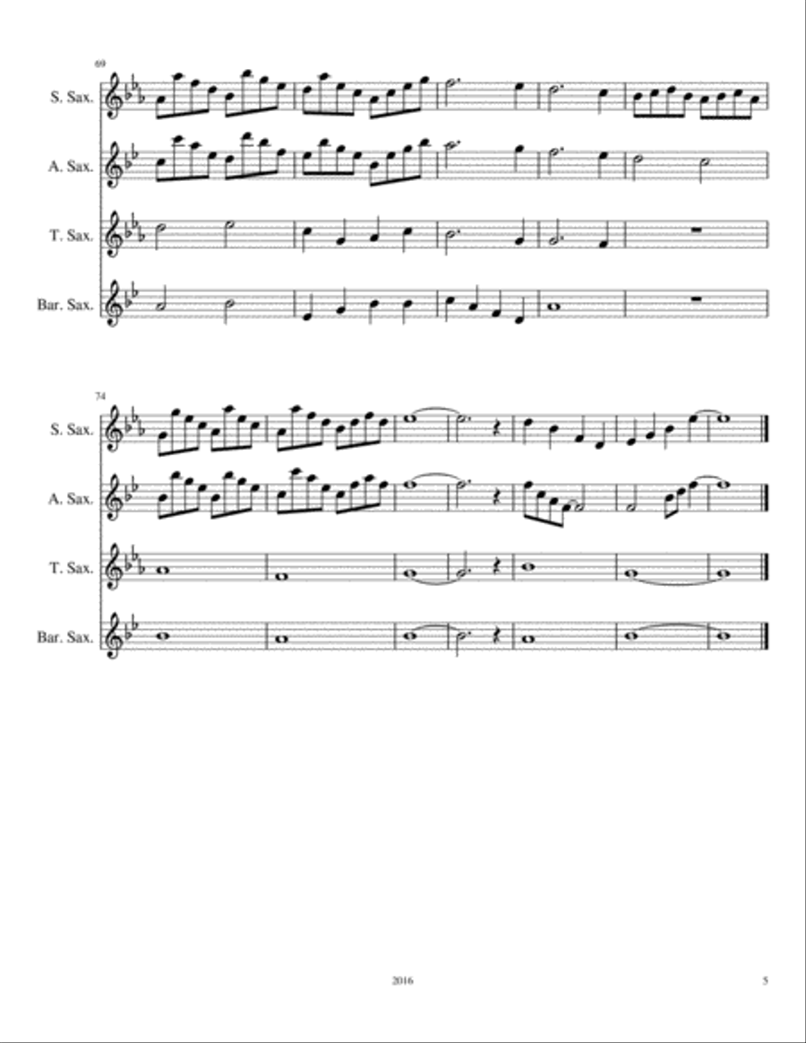 Saxophone Quartet No. 6 Saxophone Quartet scores gallery preview page 5
