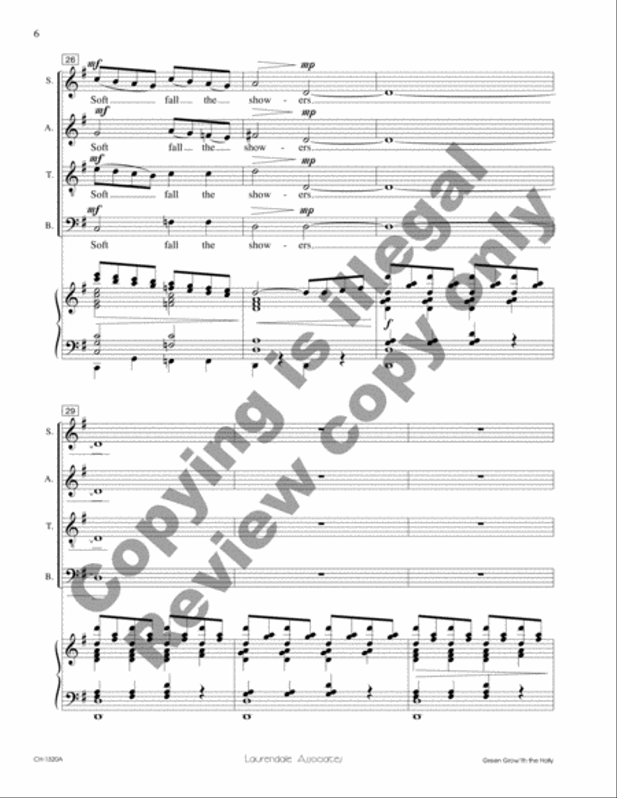 Green Grow'th the Holly 4-Part scores gallery preview page 6