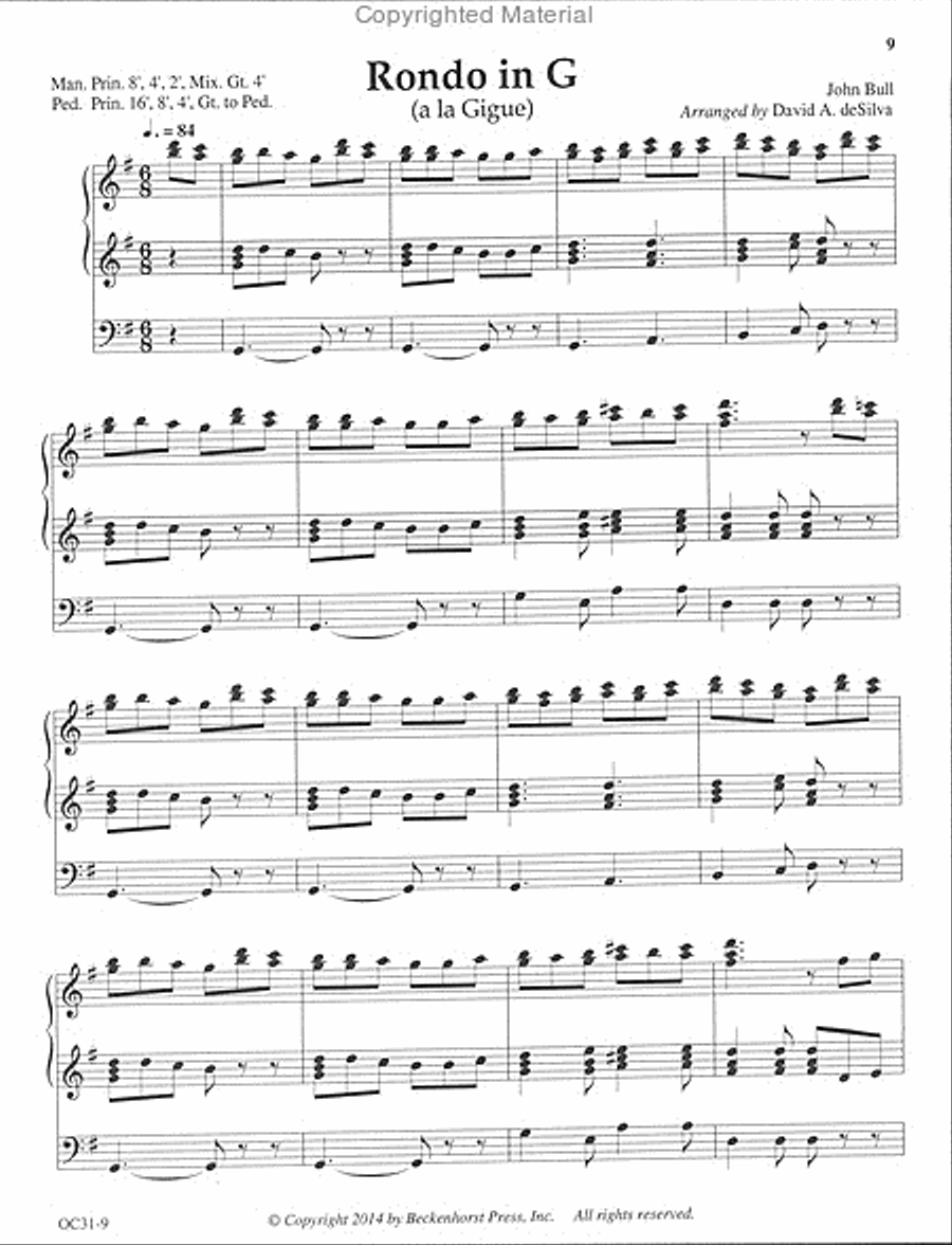 A Time to Dance: Baroque Gigues for Organ Organ Solo scores gallery preview page 6