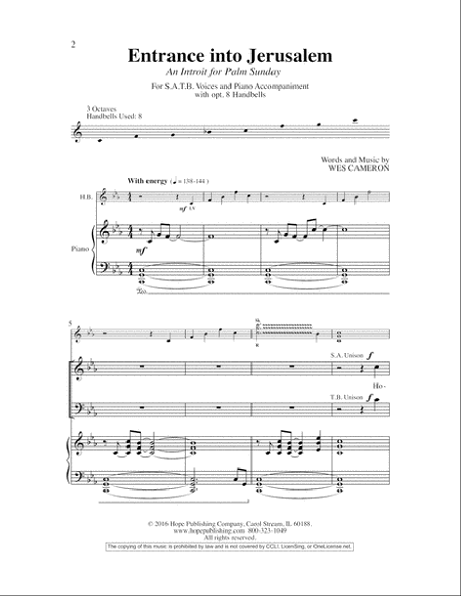 Entrance into Jerusalem 4-Part scores gallery preview page 3