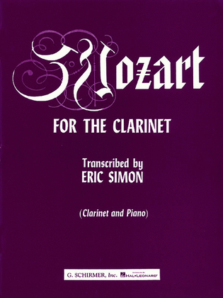 Book cover for Mozart for the Clarinet