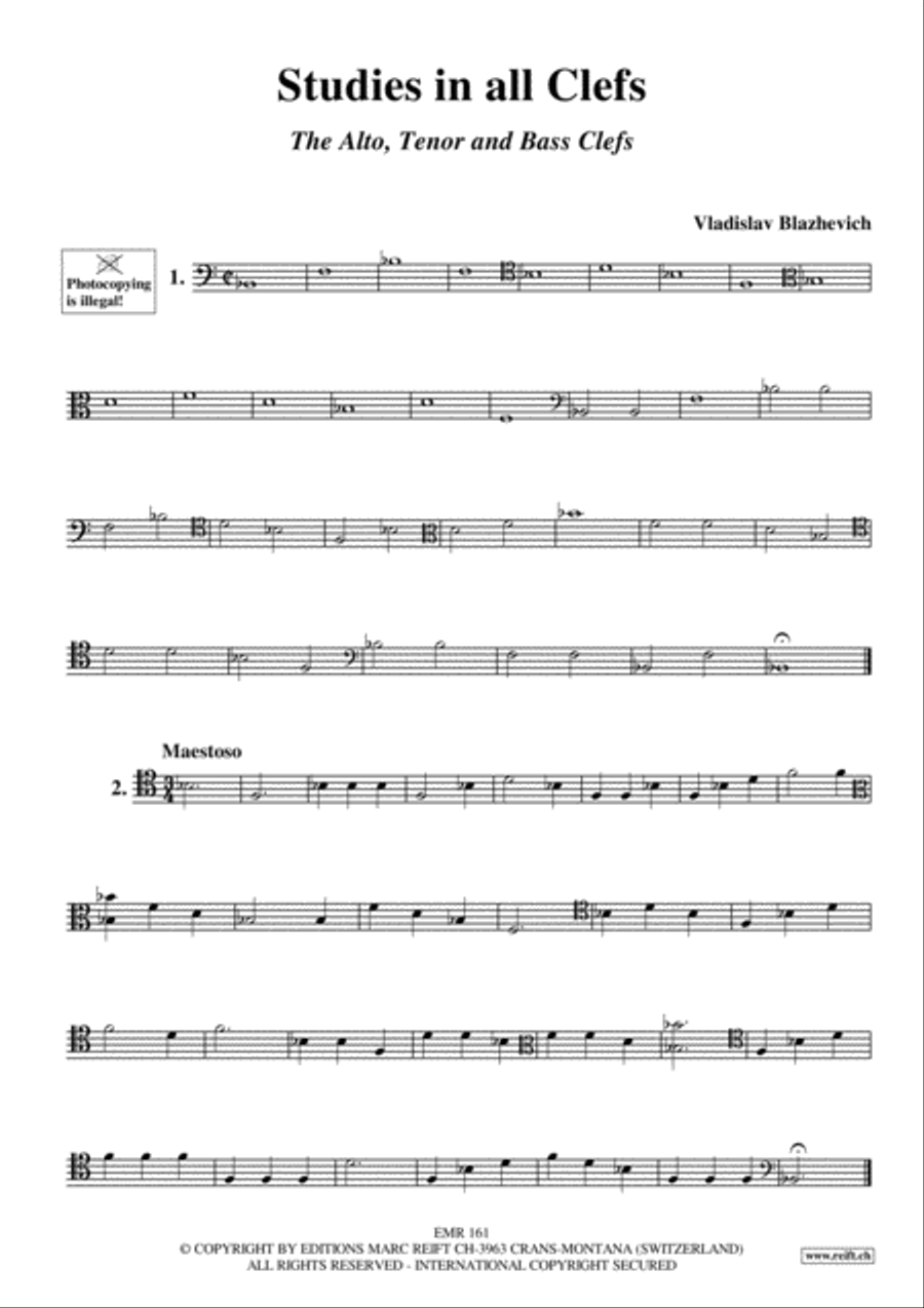 Studies in all Clefs Trombone Solo scores gallery preview page 3