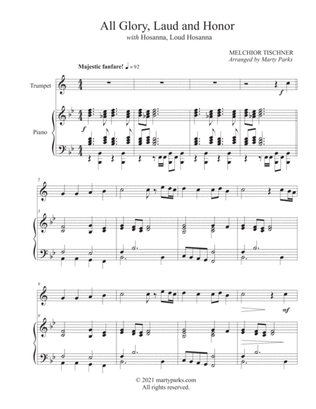 All Glory, Laud and Honor (Trumpet-Piano)