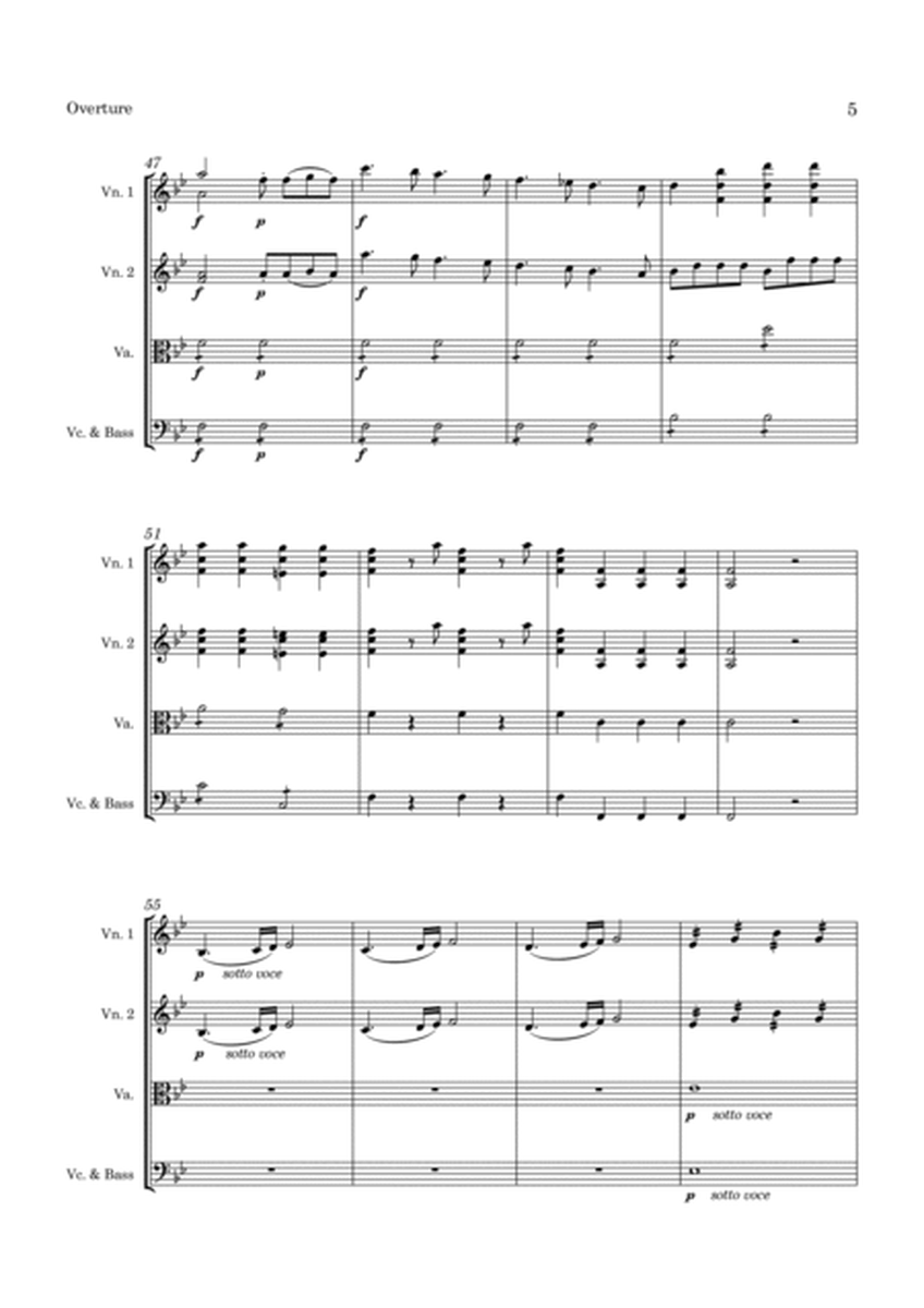 Paisiello Overture "La serva padrona" for String Orchestra