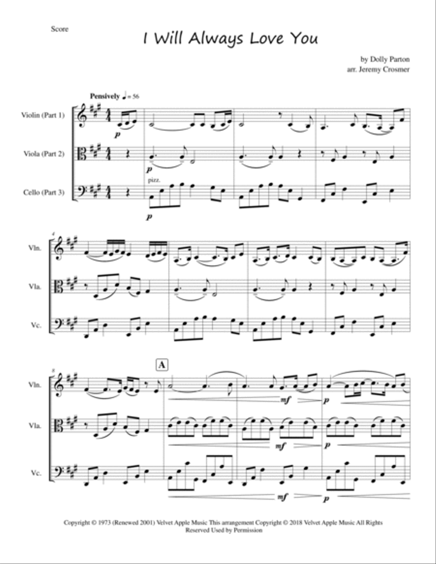 I Will Always Love You Bassoon scores gallery preview page 3