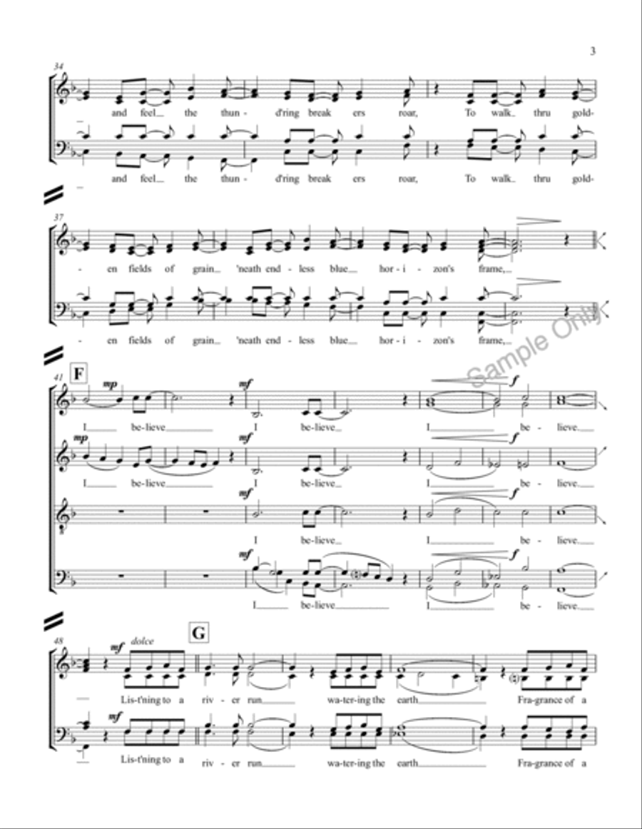 Creation Calls A Cappella Version 4-Part scores gallery preview page 4