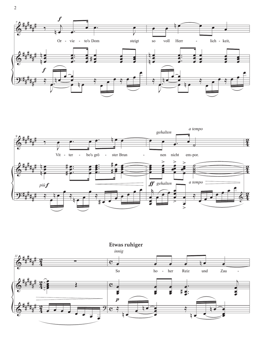 WOLF: Ihr seid die Allerschönste weit und breit (transposed to F-sharp major) Voice scores gallery preview page 3