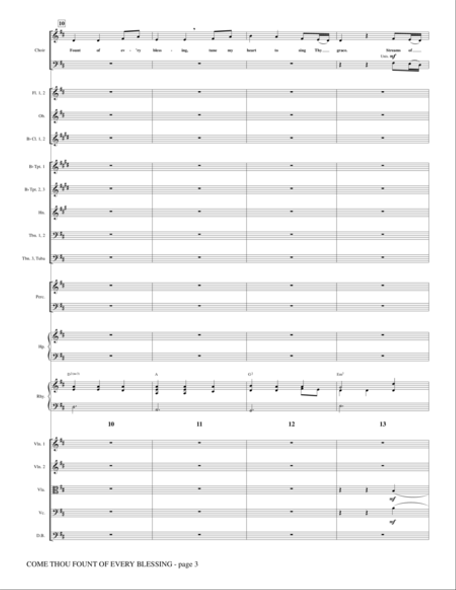 Come, Thou Fount Of Every Blessing - Full Score Choir scores gallery preview page 3