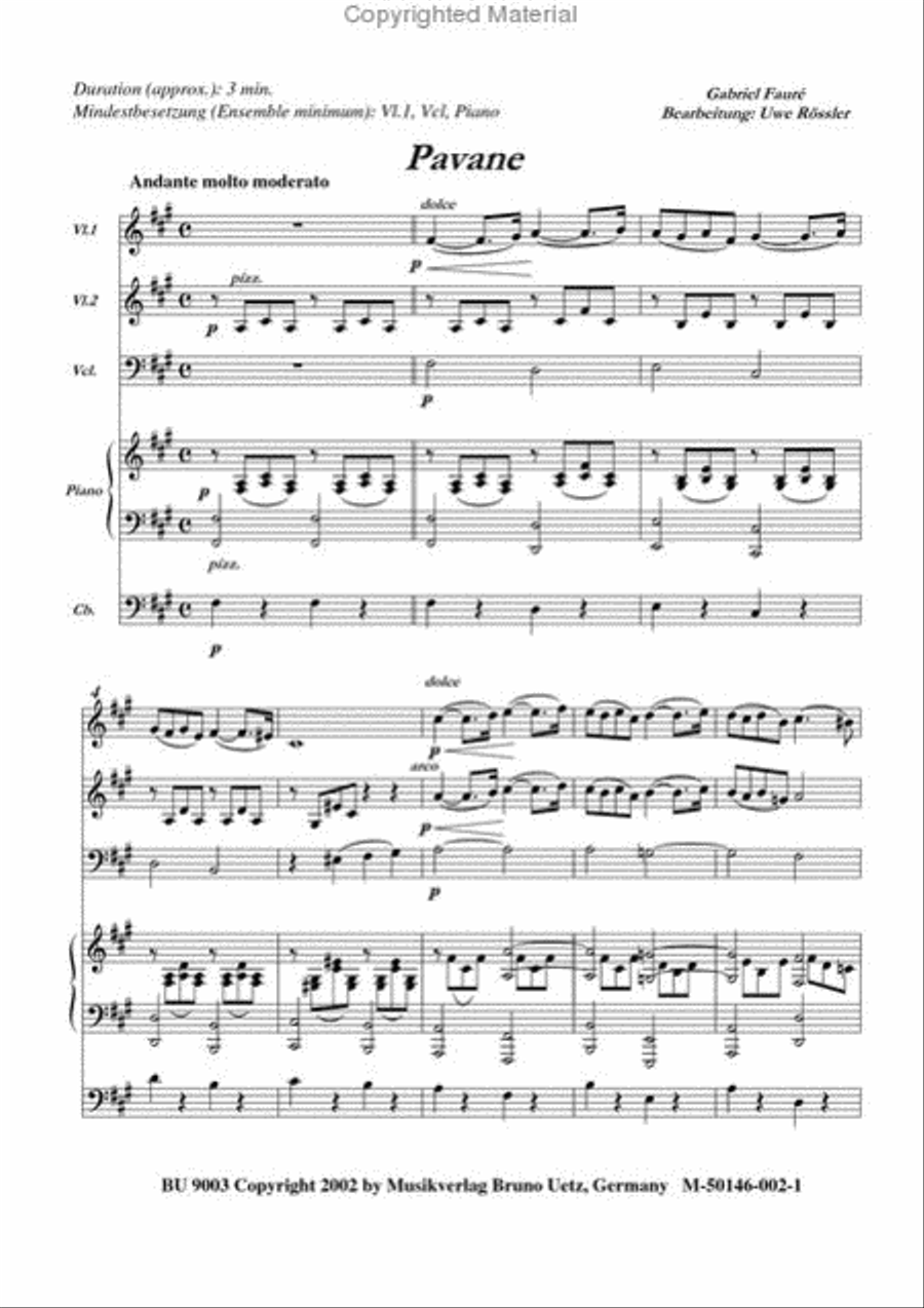 Pavane Pavane Piano Trio scores gallery preview page 2