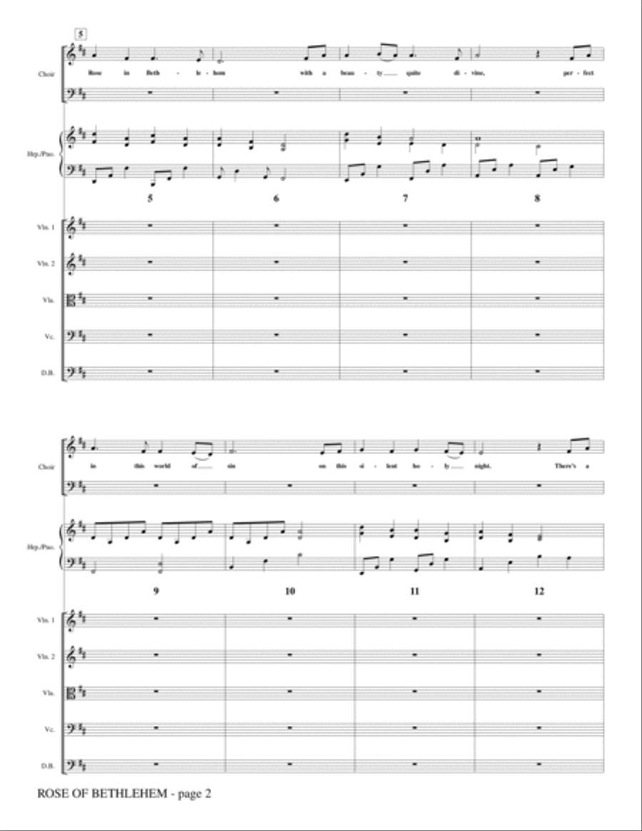 Rose Of Bethlehem - Full Score Choir scores gallery preview page 2