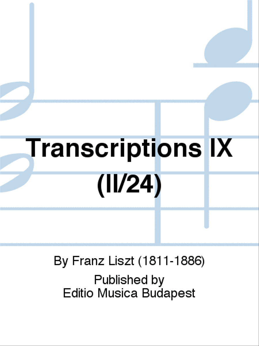 Book cover for Transcriptions IX (II/24)