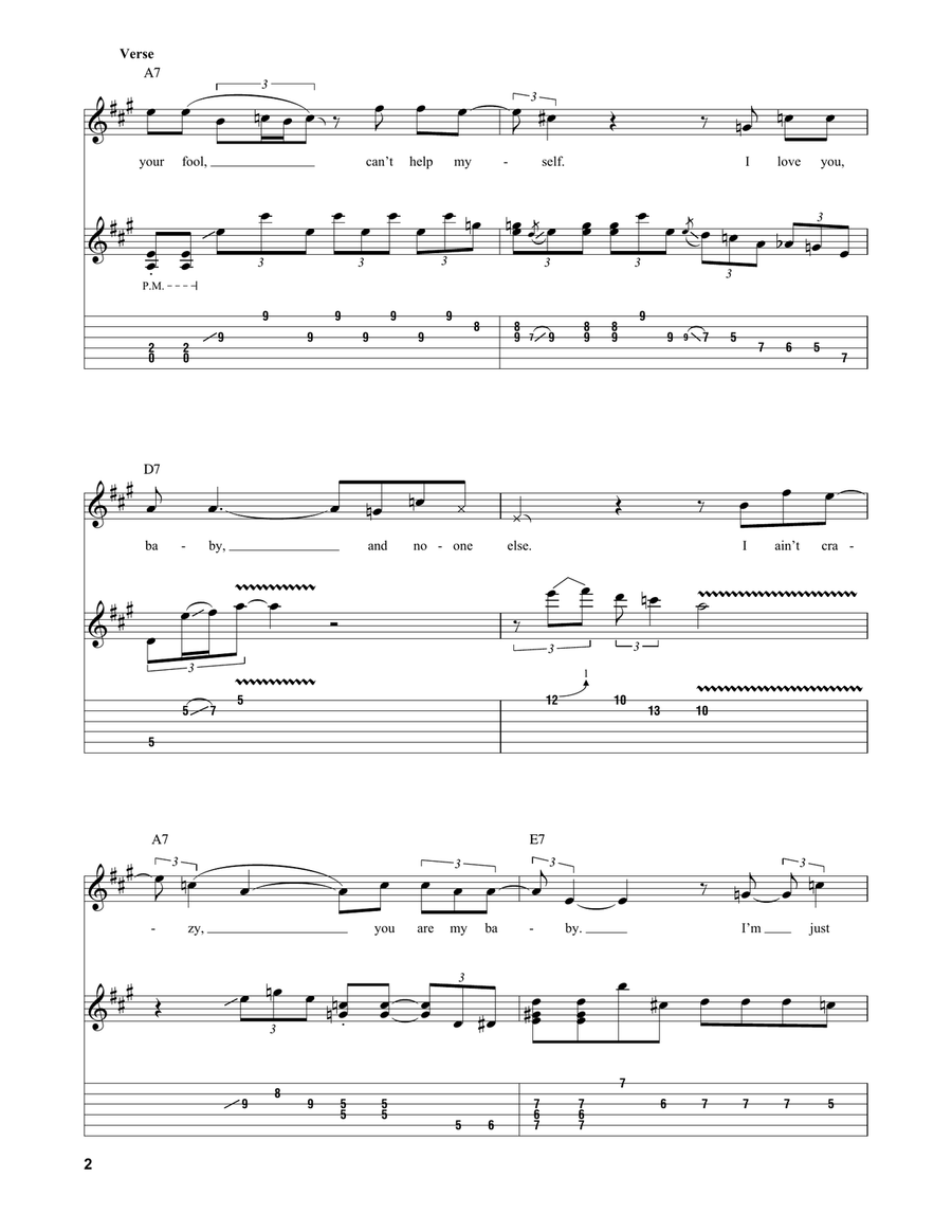 Just Your Fool Electric Guitar scores gallery preview page 2