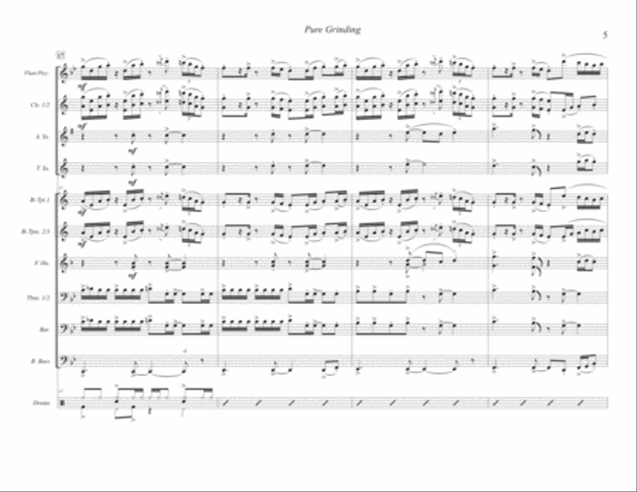 Pure Grinding Marching Band scores gallery preview page 5