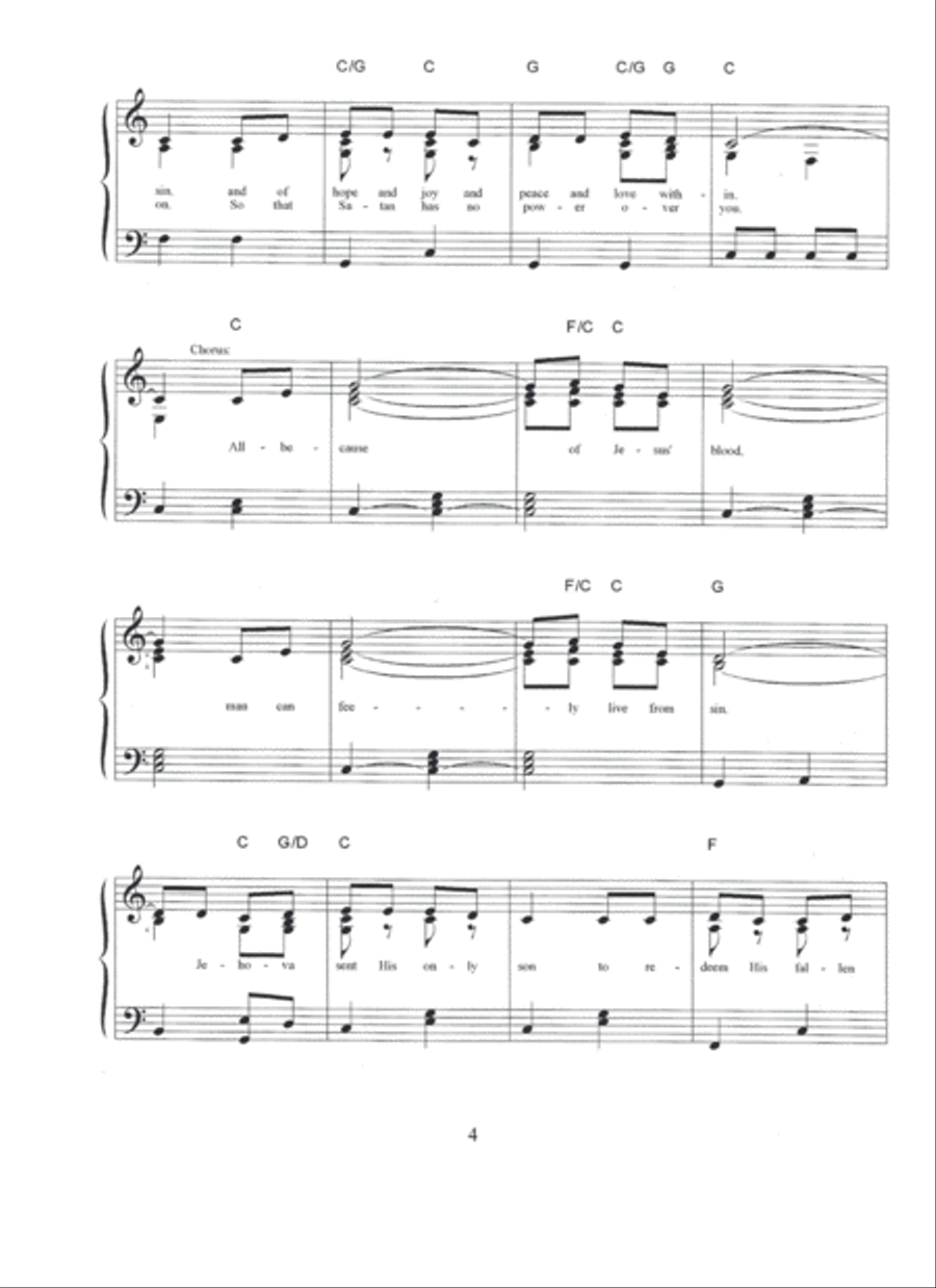 Because of Jesus' Blood Voice scores gallery preview page 2