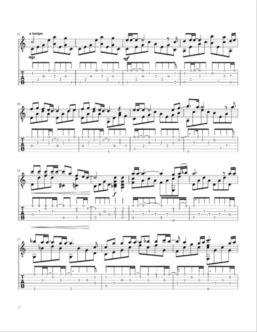 Bohemian Rhapsody Acoustic Guitar scores gallery preview page 2
