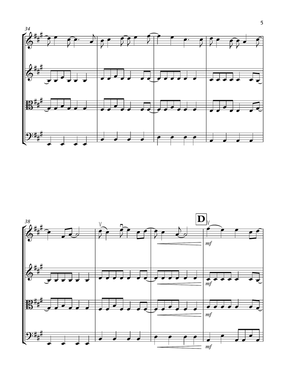 Just Like Heaven String Quartet scores gallery preview page 5