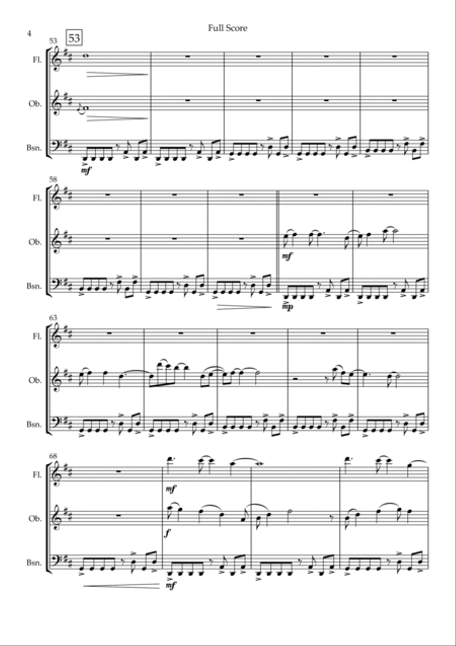 Without You Without You Woodwind Trio scores gallery preview page 4