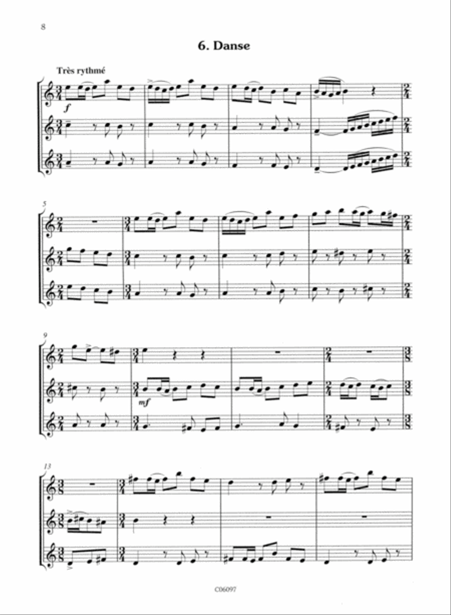 Trilogues Flute scores gallery preview page 3