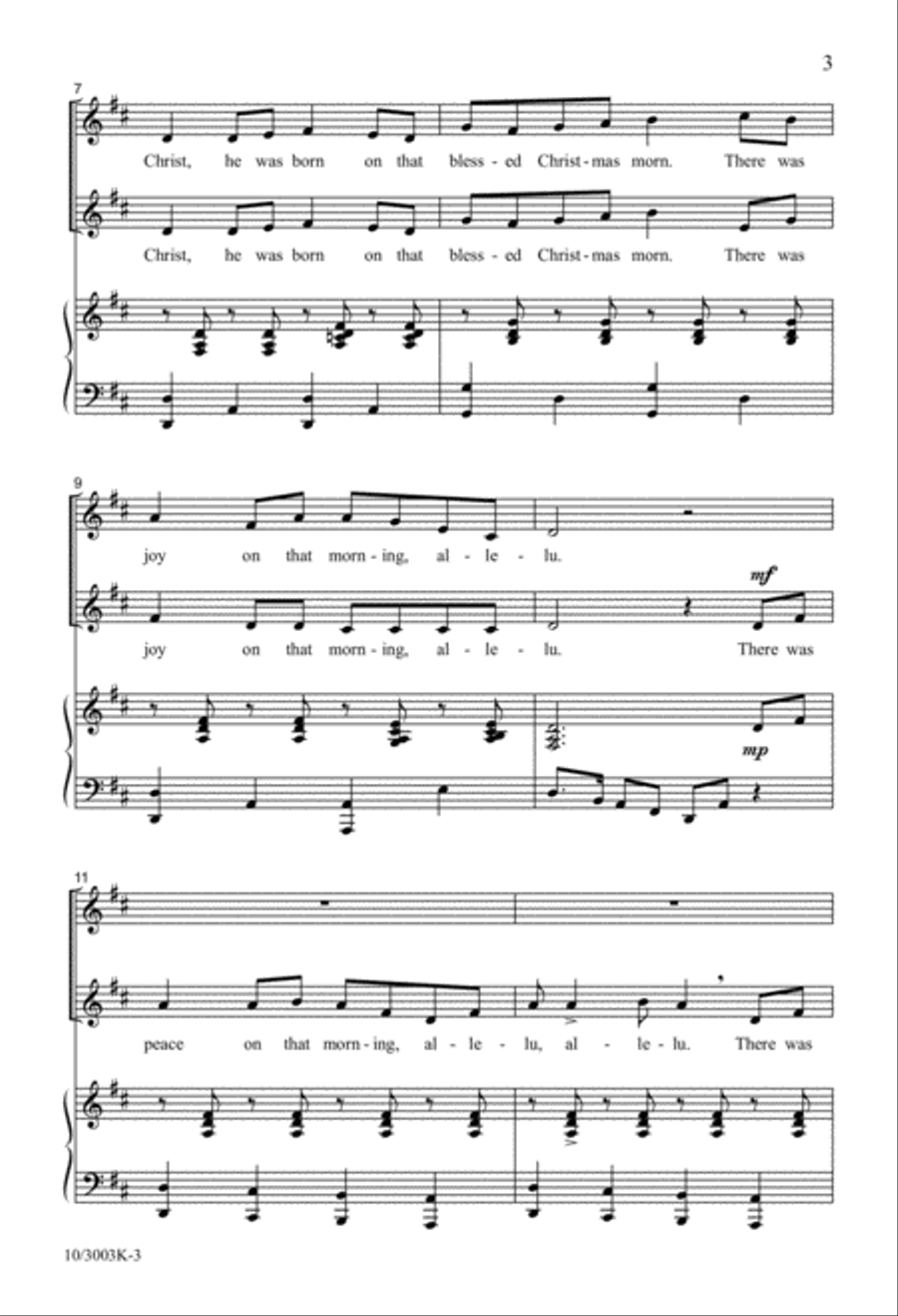 Joy on that Morning, Alleluia Unison Choir scores gallery preview page 3