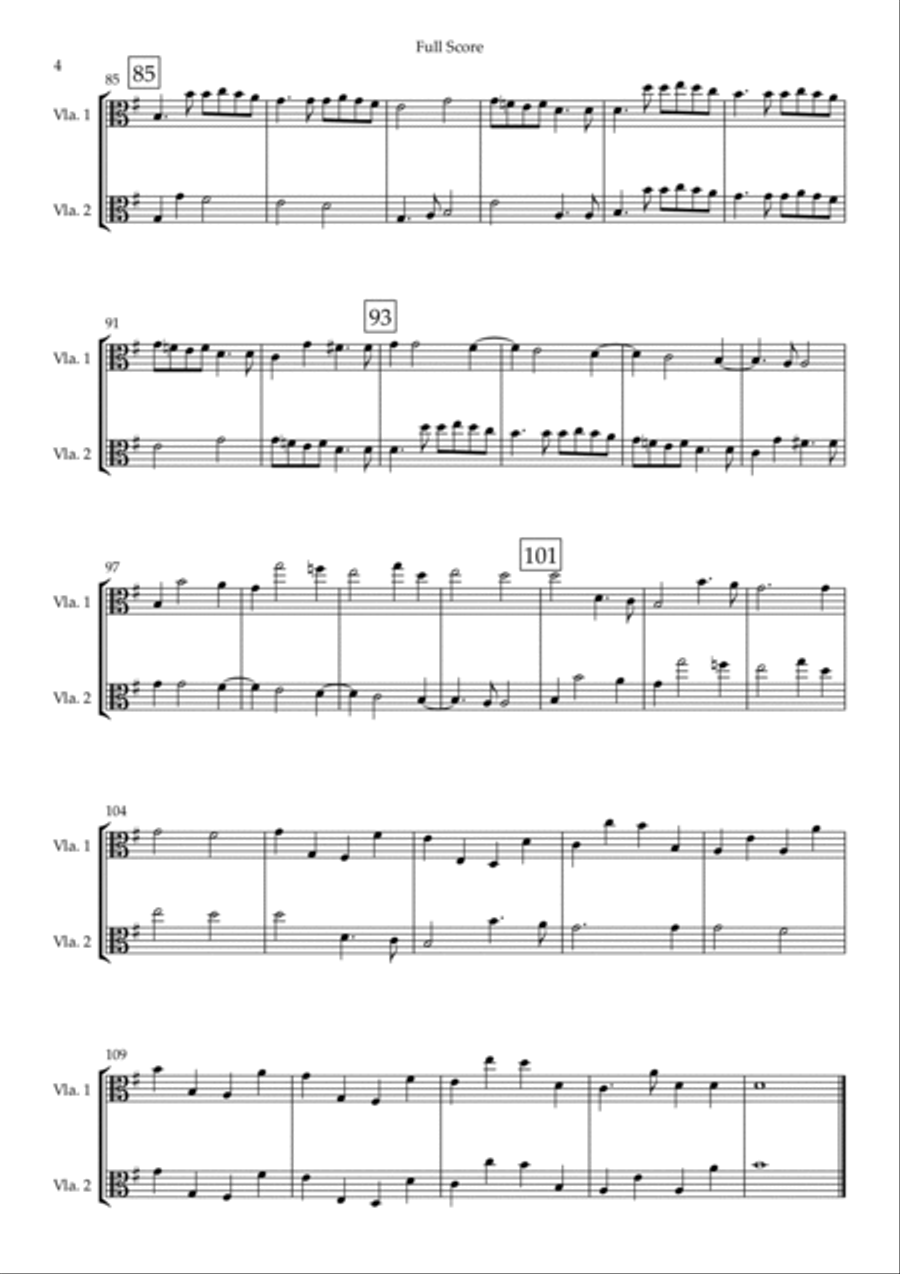 Canon (Johann Pachelbel) for Viola Duo in G Major String Duet scores gallery preview page 4