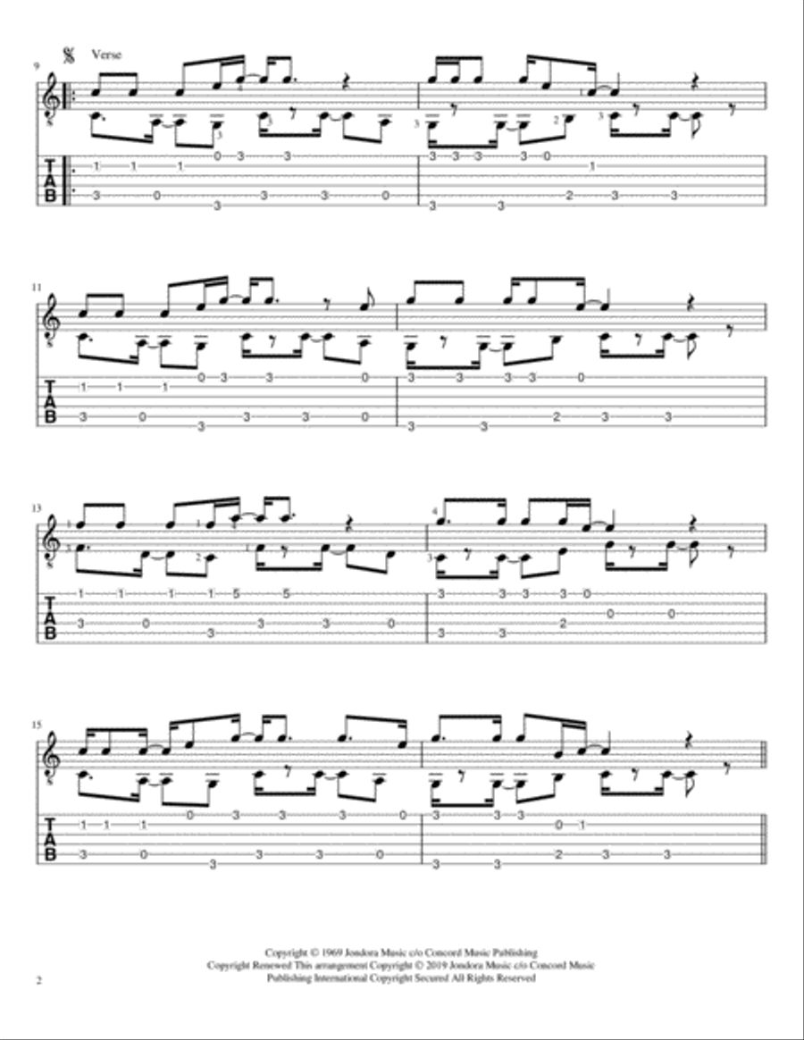 Down On The Corner Guitar Solo scores gallery preview page 3