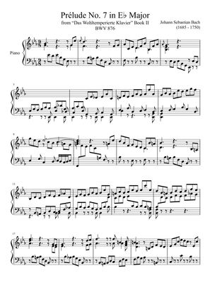 Prelude No. 7 BWV 876 in Eb Major