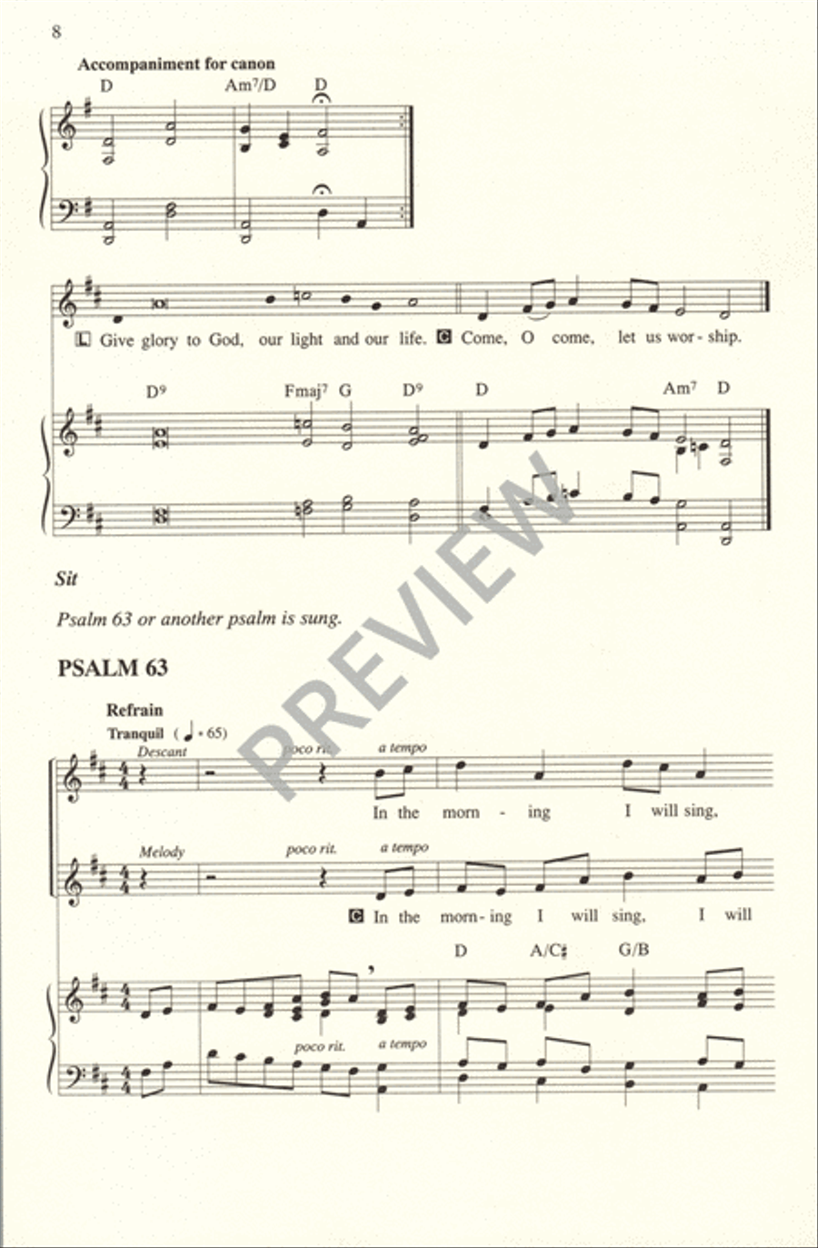 In the Morning I Will Sing Unison Choir scores gallery preview page 10