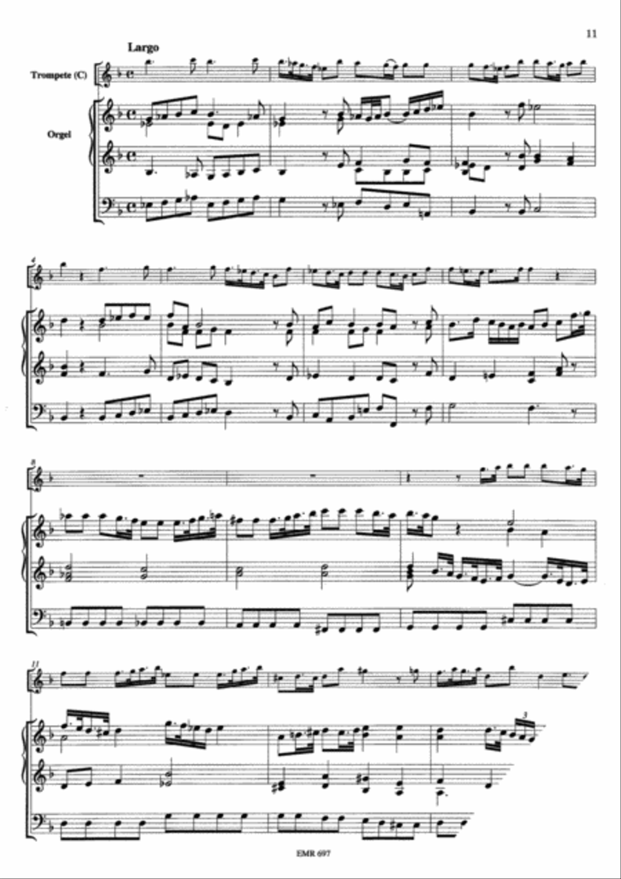 Sonate XI g-moll Piccolo Trumpet scores gallery preview page 6