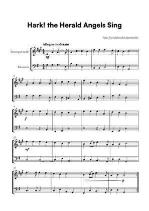 Felix Mendelssohn Bartholdy - Hark the Herald Angels Sing (for Trumpet in Bb and Bassoon)