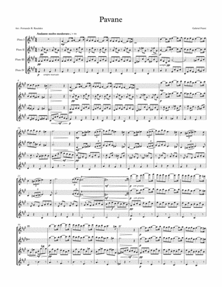 Book cover for Faure - Pavane op. 50 - Flute Quartet