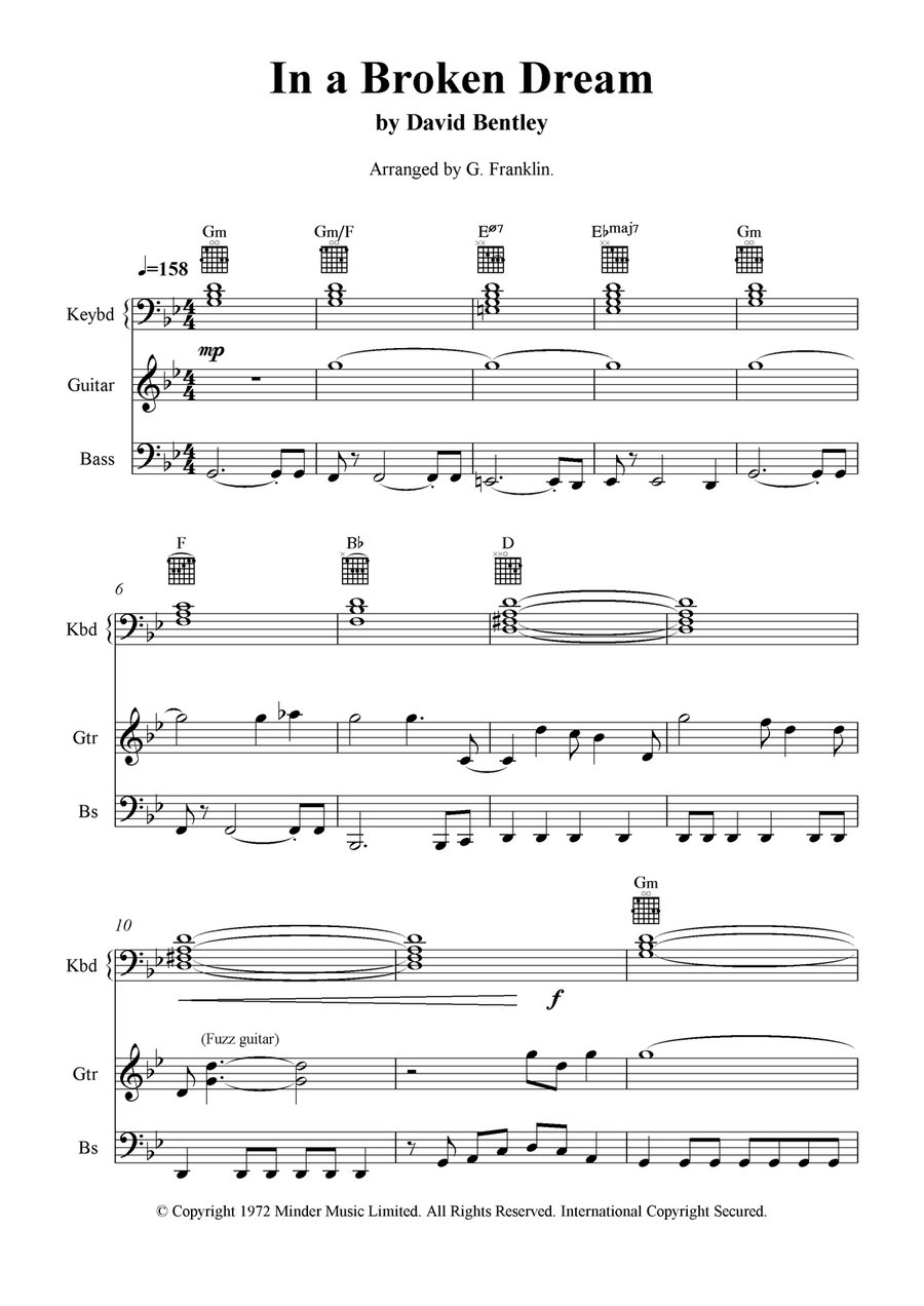 In A Broken Dream In A Broken Dream Piano, Vocal scores gallery preview page 2