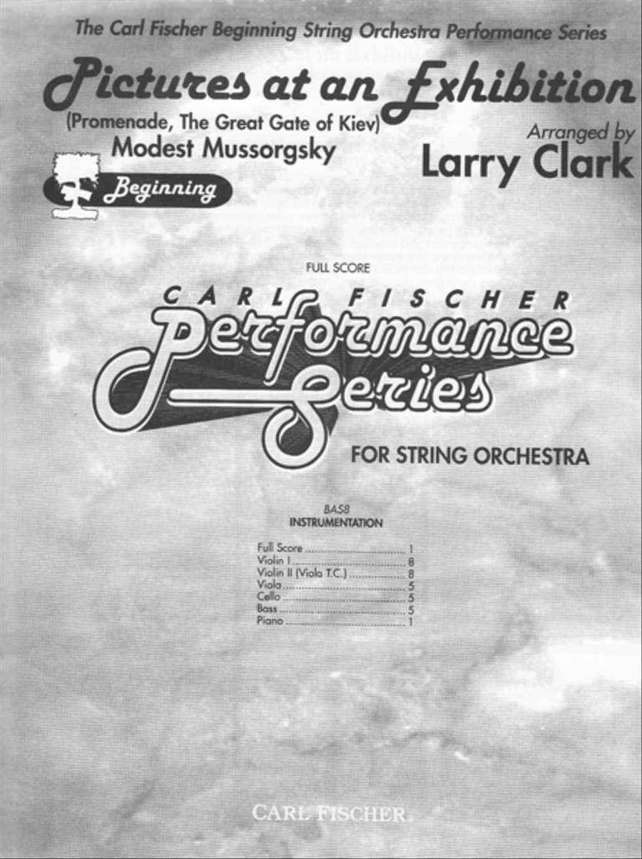 Pictures at An Exhibition String Orchestra scores gallery preview page 1