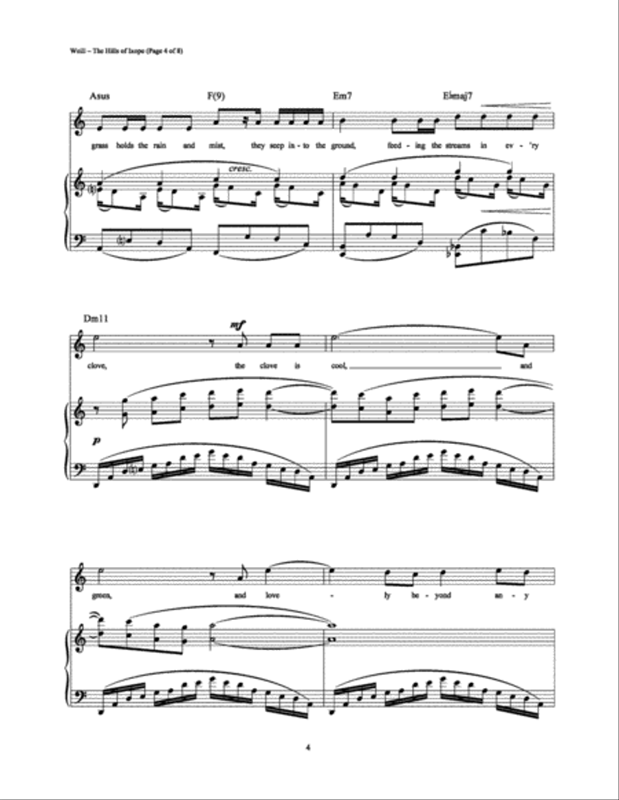 The Hills of Ixopo The Hills of Ixopo Piano, Vocal, Guitar scores gallery preview page 4