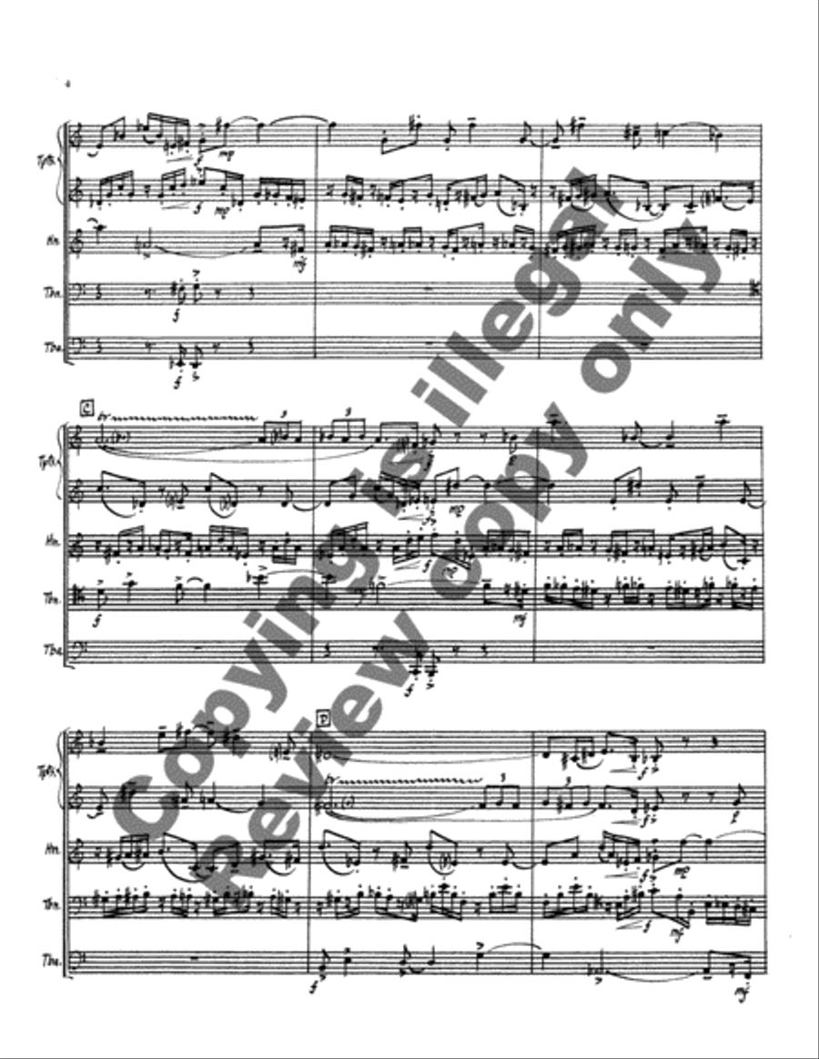 Rounds & Dances (Brass Score) Brass Quintet scores gallery preview page 9
