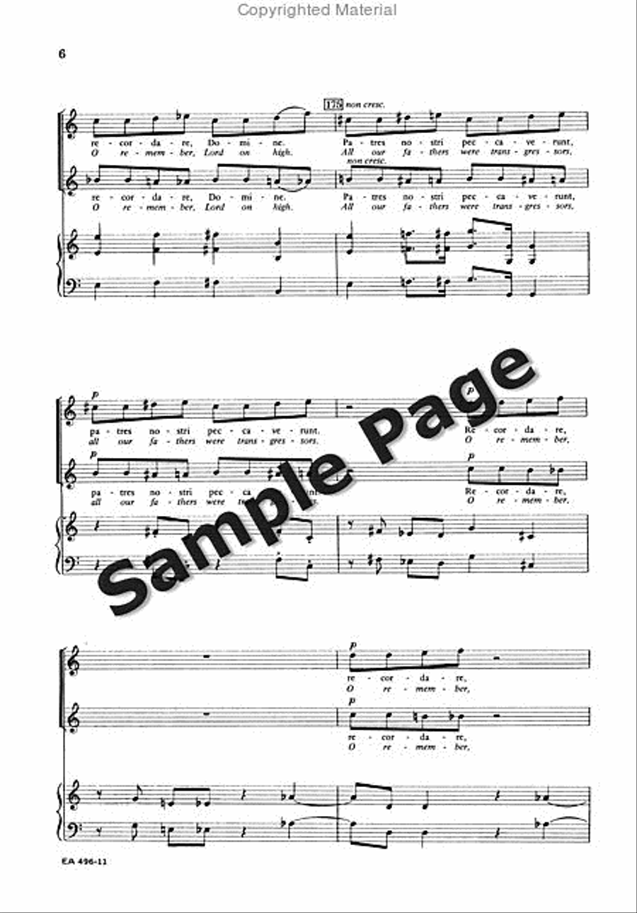 O Remember Lord 4-Part scores gallery preview page 7