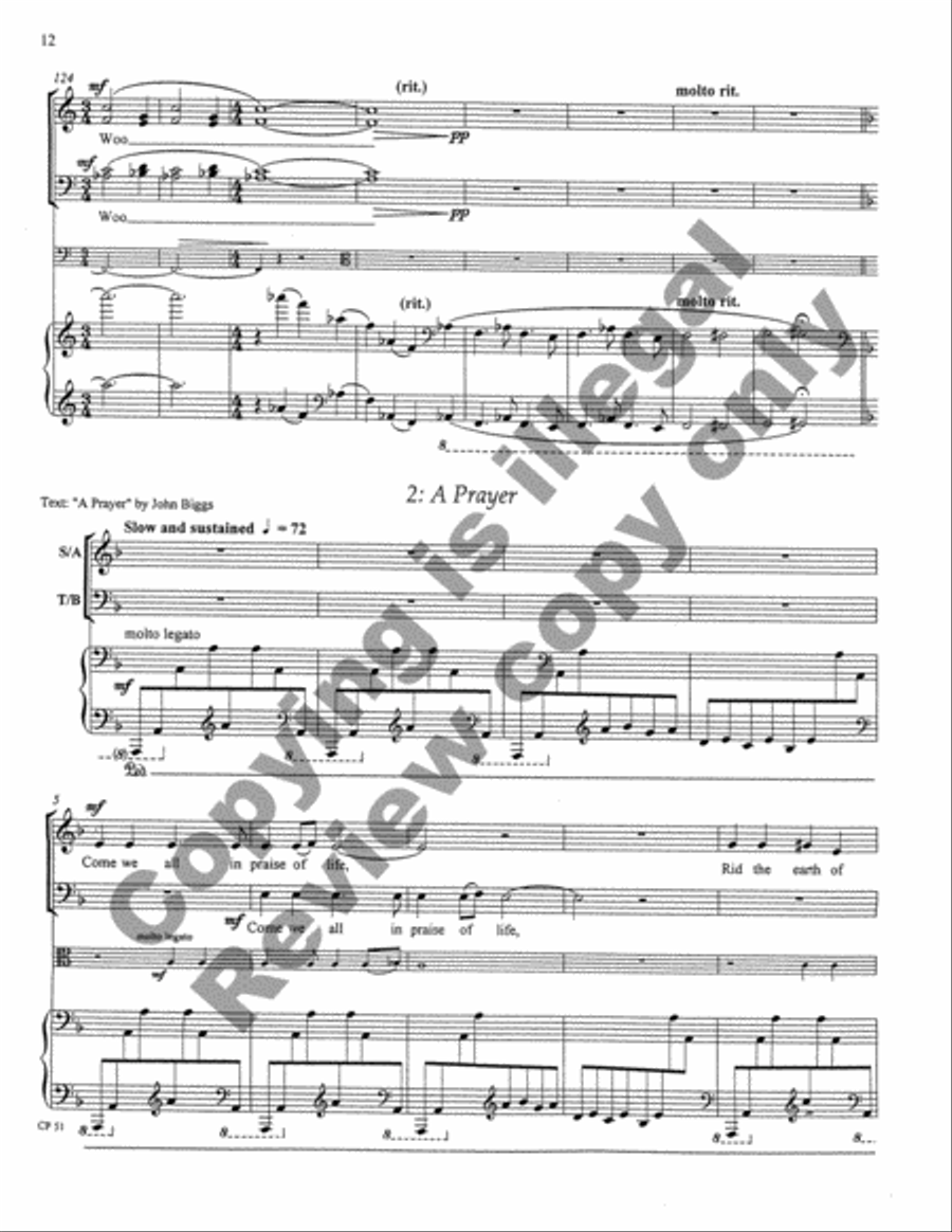 A Song, A Prayer, A Voyage 4-Part scores gallery preview page 41